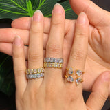 925 Silver CZ Eternity Ring for Women Wedding Jewelry
