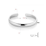 925 Sterling Silver Woman Cuff Bracelet Retro Chain Bangle Party Wedding Jewelry