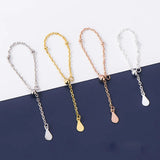 925 Silver Women Adjustable Ring Chain Pretty Non-slip 6-7cm