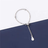 925 Silver Women Adjustable Ring Chain Pretty Non-slip 6-7cm