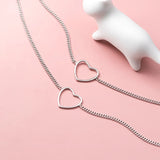 925 Silver Heart Chain Anklet For Wife