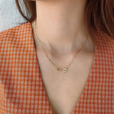 925 Silver Zircon Geometric Clavicle Necklace for Women