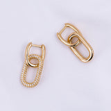 925 Sterling Silver Double Layer Earrings