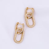 925 Sterling Silver Double Layer Earrings