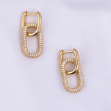 925 Sterling Silver Double Layer Earrings