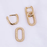 925 Sterling Silver Double Layer Earrings