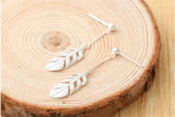 925 Silver Feather Charm Dangle Earrings for Women Girls