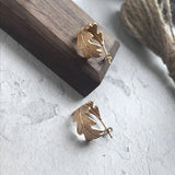 925 Silver Female Wind Leaves Earrings Versatile Earrings