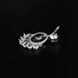 925 Silver Belly Button Nail Circle Zircon Body Jewelry