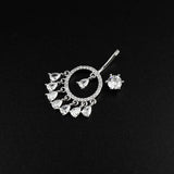 925 Silver Belly Button Nail Circle Zircon Body Jewelry