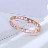 925 Silver Classic Roman Mumeral Bangle Sweet Jewelry