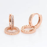 925 Silver Classic Double Circle Earrings for Women