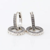 925 Silver Classic Double Circle Earrings for Women