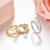 925 Silver Classic Zircon Wedding Circle Ring for Women