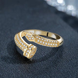 925 Silver Classic Zircon Wedding Circle Ring for Women