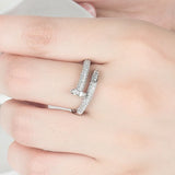 925 Silver Classic Zircon Wedding Circle Ring for Women