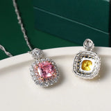 925 Silver Wedding Necklace 9mm Stone Zircon Chain