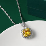 925 Silver Wedding Necklace 9mm Stone Zircon Chain