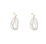 925 Sterling Silver Pearl Ring Earrings, Japanese Style