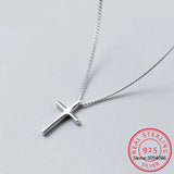 925 Silver Cross Necklace Womens