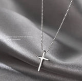925 Silver Female Cross Pendant Necklace Wedding Gift