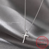 925 Silver Cross Necklace Womens