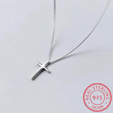 925 Silver Female Cross Pendant Necklace Wedding Gift