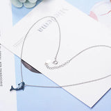 925 Sterling Silver Female Necklace Chain With Animal Pendant