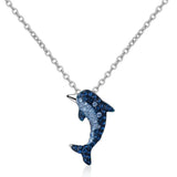 925 Sterling Silver Female Necklace Chain With Animal Pendant