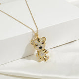 925 Silver Zircon Animal Pendant Necklace for Women
