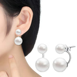 925 Silver Crystal Round Stud Earrings Zircon Stone Vintage Jewelry