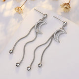 925 Silver Crystal Round Stud Earrings Zircon Stone Vintage Wedding Jewelry