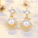925 Silver Crystal Round Stud Earrings Zircon Stone Vintage Wedding Jewelry
