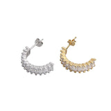 925 Sterling Silver Minority Earrings Cubic Zircon Ring Silver Earrings