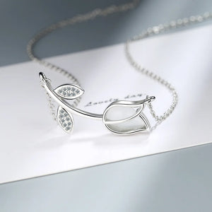 925 Silver Rose Flower Pendant Necklaces For Women