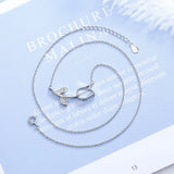 925 Silver Rose Flower Pendant Necklaces For Women