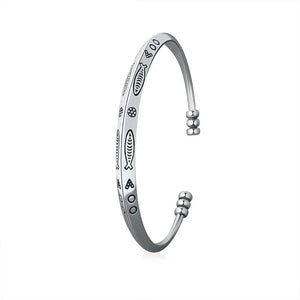 925 Sterling Silver Sweet Bangle Circle Bracelet for Women