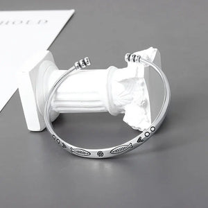 925 Sterling Silver Sweet Bangle Circle Bracelet for Women