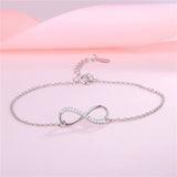 925 Silver Sweet Bracelet Infinity & Zircon Jewelry