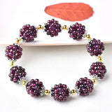 925 Silver Sweet Garnet Spring Bracelet for Women