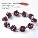 925 Silver Sweet Garnet Spring Bracelet for Women