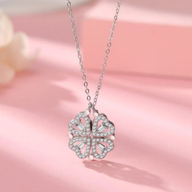 925 Silver Sweet Heart Pendant Necklace for Women Girls