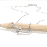 925 Silver Sweet Necklace Chain Zircon Pendant for Woman Girl