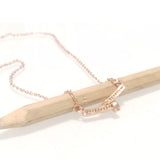 925 Silver Sweet Necklace Chain Zircon Pendant for Woman Girl
