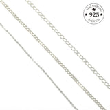 925 Sterling Silver Findings 50cm Open Link Chain Tail Extender Chain