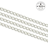 925 Sterling Silver Findings 50cm Open Link Chain Tail Extender Chain