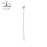 925 Sterling Silver Head Ball Pins 15-35mm for DIY Jewelry Making