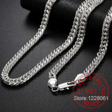 925 Silver 6MM/10MM Chain Necklace for Party Wedding Jewelry