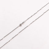 925 Sterling Silver Cable Chain Necklace 0.8mm White/Yellow/Rose