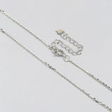 925 Sterling Silver Cable Chain Necklace 0.8mm White/Yellow/Rose